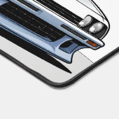 Moderne Autokultur, blaue Streifen von weißem Auto Schreibtischunterlage (Ecke)