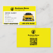 Moderne Automotive Mechanik | Gelb Visitenkarte (Vorne/Hinten)