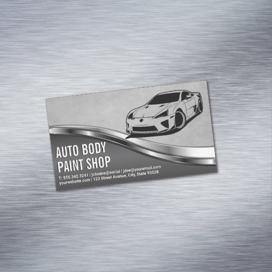 Moderne Autos | Auto Magnetische Visitenkarte (Beispiel)