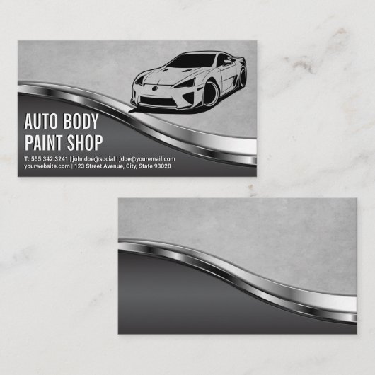 Moderne Autos | Auto Visitenkarte (Vorne/Hinten)