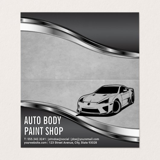 Moderne Autos | Auto Visitenkarten (Außenseite Aufgefaltet)