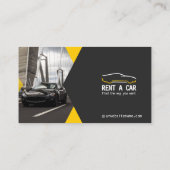 Moderne Autovermietung | Graugelb Visitenkarte (Rückseite)