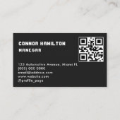 Moderne Autowasch & Auto im Detail QR-Code Visitenkarte (Rückseite)