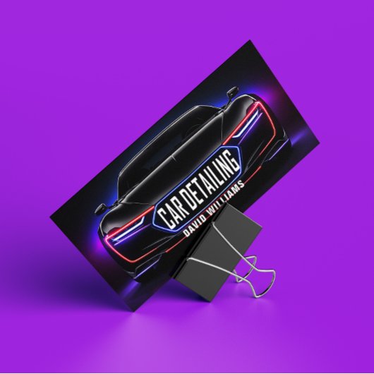 Moderne Autowasch & Auto im Detail Visitenkarte