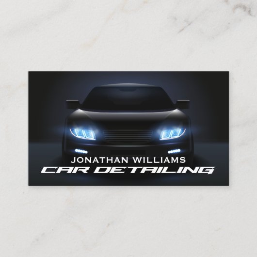 Moderne Autowasch & Auto im Detail Visitenkarte (Vorderseite)