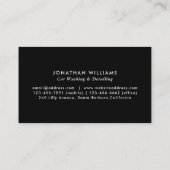 Moderne Autowasch & Auto im Detail Visitenkarte (Rückseite)