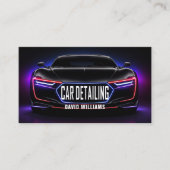 Moderne Autowasch & Auto im Detail Visitenkarte (Vorderseite)