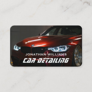 Moderne Autowaschanlage und Auto-Detailing-Geschäf Visitenkarte
