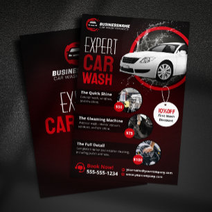 Moderne Autowäsche - Auto-Detailing - Autowachs Flyer