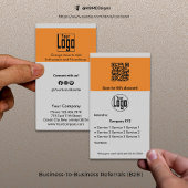 Moderne B2B Services QR Code Graue Referenzkarte Empfehlungskarte