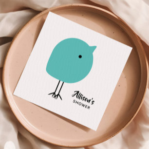 Moderne Baby Bird Napkin Babydusche Mitte des Jahr Serviette
