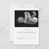 Moderne Baby Birth Announctions Card Ankündigung (Vorderseite)