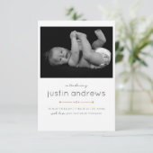 Moderne Baby Birth Announctions Card Ankündigung (Stehend Vorderseite)