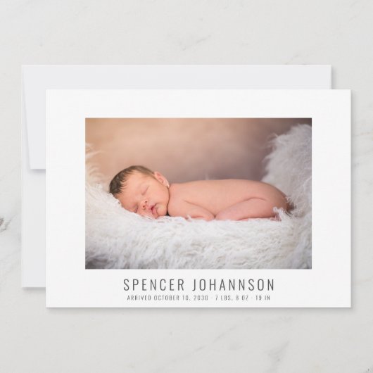 Moderne Baby Boy Foto Collage Geburtserklärung (Vorderseite)