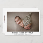 Moderne Baby Boy Foto Collage Geburtserklärung (Vorne/Hinten)