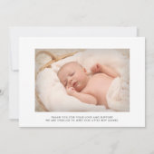 Moderne Baby Boy Foto Collage Geburtserklärung Ankündigung (Rückseite)