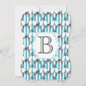 Moderne Baby Boy Niedlich Lamm Pattern Dusche Einladung (Rückseite)