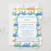 Moderne Baby Boy Tow Truck Dusche Einladung (Vorderseite)