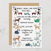 Moderne Baby-Dusche Einladung (Vorne/Hinten)