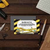 Moderne Baby-Dusche unter Bauarbeiten Begleitkarte