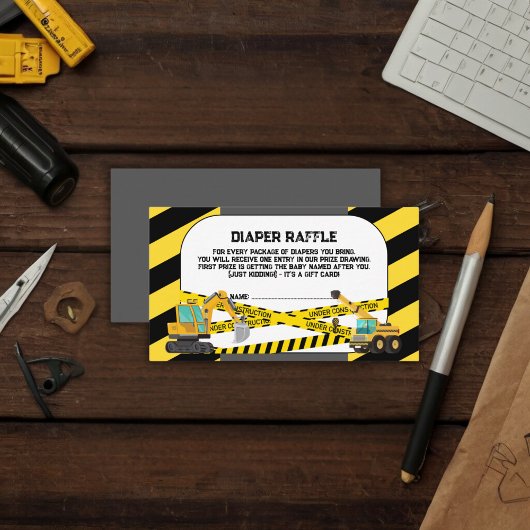 Moderne Baby-Dusche unter Bauarbeiten Begleitkarte