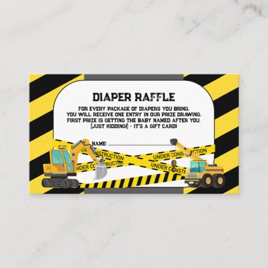 Moderne Baby-Dusche unter Bauarbeiten Begleitkarte (Vorderseite)