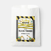 Moderne Baby-Dusche unter Bauarbeiten Geschenktütchen (Vorderseite)