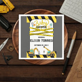 Moderne Baby-Dusche unter Bauarbeiten Serviette