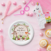 Moderne Baby Duschpapier Teller Woodland Tiere (Party)