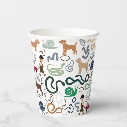 Moderne Baby-Duschpapiertassen Pappbecher (Rückseite)