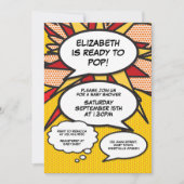 Moderne Baby Duwer Fun Speech Blase Einladung (Vorderseite)