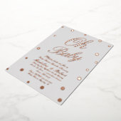 Moderne Baby Duwer Gold Dots gepresst Folieneinladung (Gedreht)
