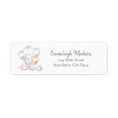 Moderne Baby Elephant Rücksendeadresse (Vorne)