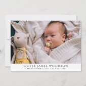 Moderne Baby Foto Collage Geburtsankündigung (Vorderseite)