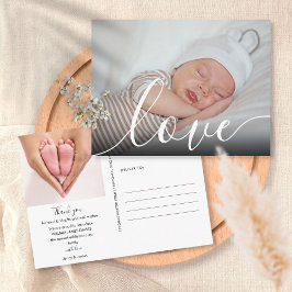 Moderne Baby-Foto-Geburtsanzeige Postkarte