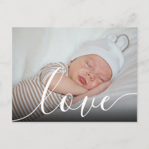 Moderne Baby-Foto-Geburtsanzeige Postkarte