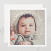 Moderne Baby Foto Geburtshilfekarte (Vorne/Hinten)