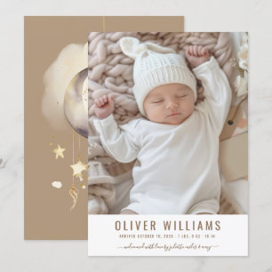 Moderne Baby Foto Geburtshilfekarte