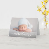 Moderne Baby Foto Stats Einführung in Script Karte (Gelbe Blume)