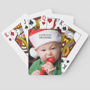 Moderne Baby-Foto-Weihnachten Spielkarten