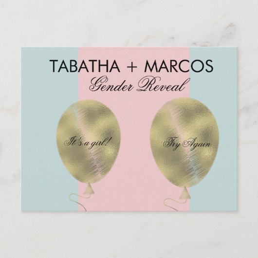 Moderne Baby Gender-Enthüllung, dass DIY Scratch C Ankündigungspostkarte (Vorderseite)