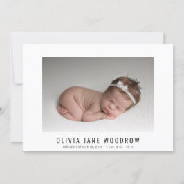 Moderne Baby Girl Foto Collage Geburtserklärung