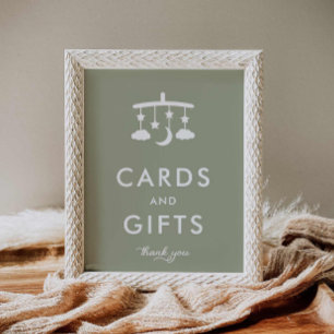 Moderne Baby Green Baby Duschkarten und Geschenke Poster