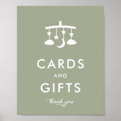 Moderne Baby Green Baby Duschkarten und Geschenke Poster (Vorne)
