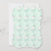 Moderne Baby Mint Gender Neutral Baby Buggy Dusche Einladung (Rückseite)