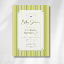 Moderne Baby-Party Citrus Blau Gestreift