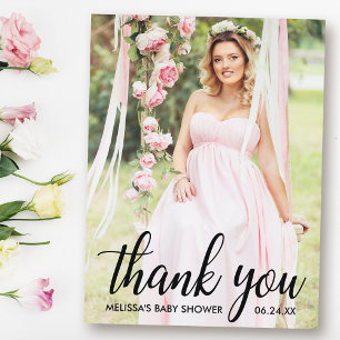 Moderne Baby Shower Danksagungs-Foto Postkarte