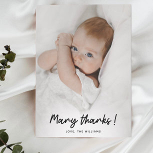 Moderne Baby Shower Individuelle Danksagung Einfac Dankeskarte