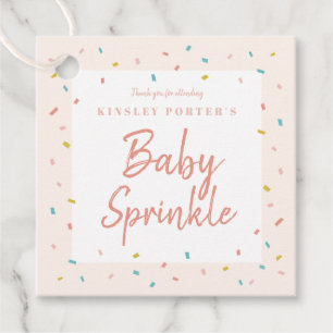 Moderne Baby-Sprinkle-Party Geschenkanhänger