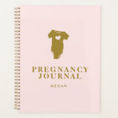 Moderne Baby Vest Blush and Gold Schwangerschaft Planer (Vorderseite)